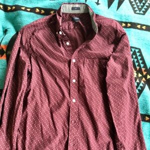 JCrew Maroon Paisley Shirt Size Small Mens